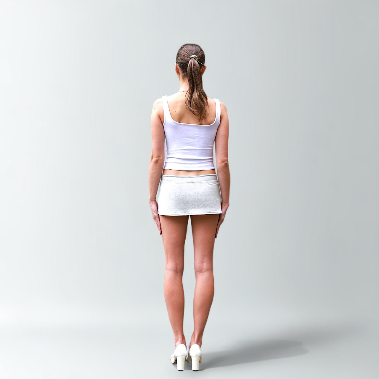 The Micro Mini Skirt in Grey Marl