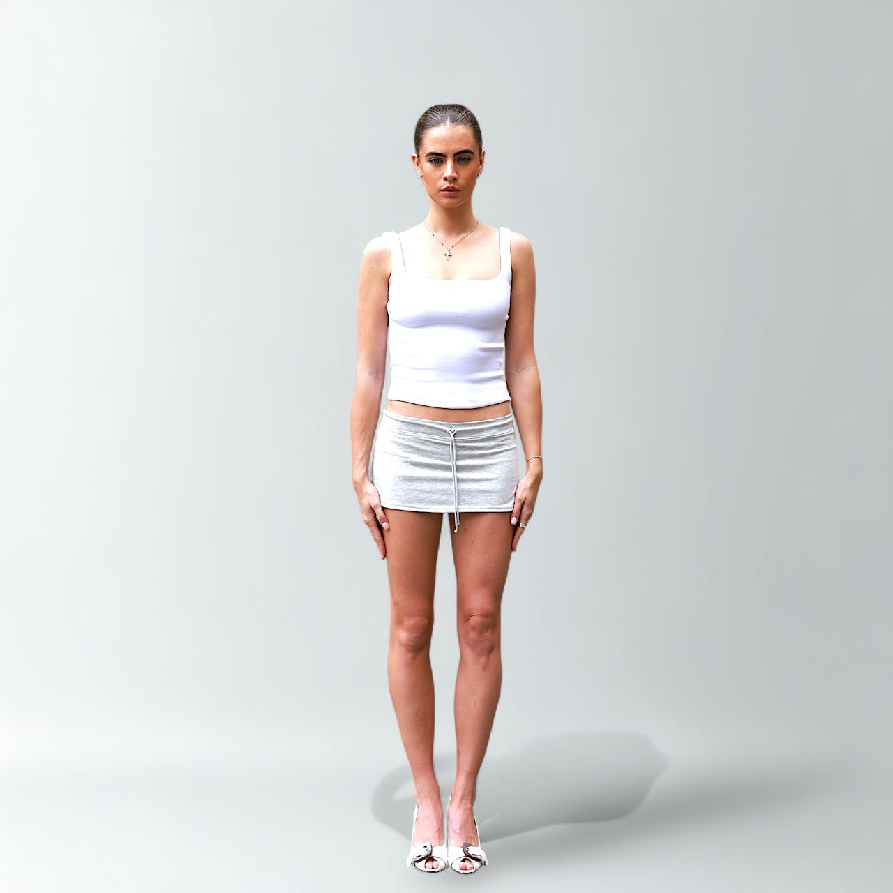 The Micro Mini Skirt in Grey Marl